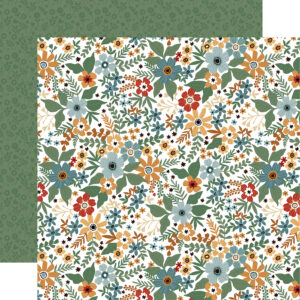 Echo Park Chickens 12X12 Flocked Floral