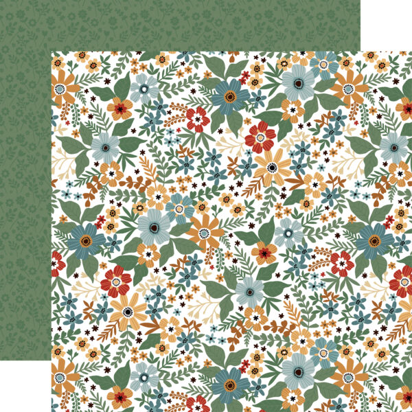 Echo Park Chickens 12X12 Flocked Floral