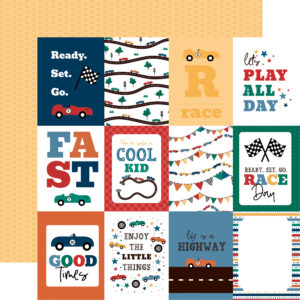 Echo Park Vroom! 12X12 3X4 Journaling Cards