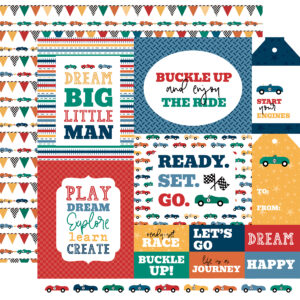 Echo Park Vroom! 12X12 Multi Journaling Cards