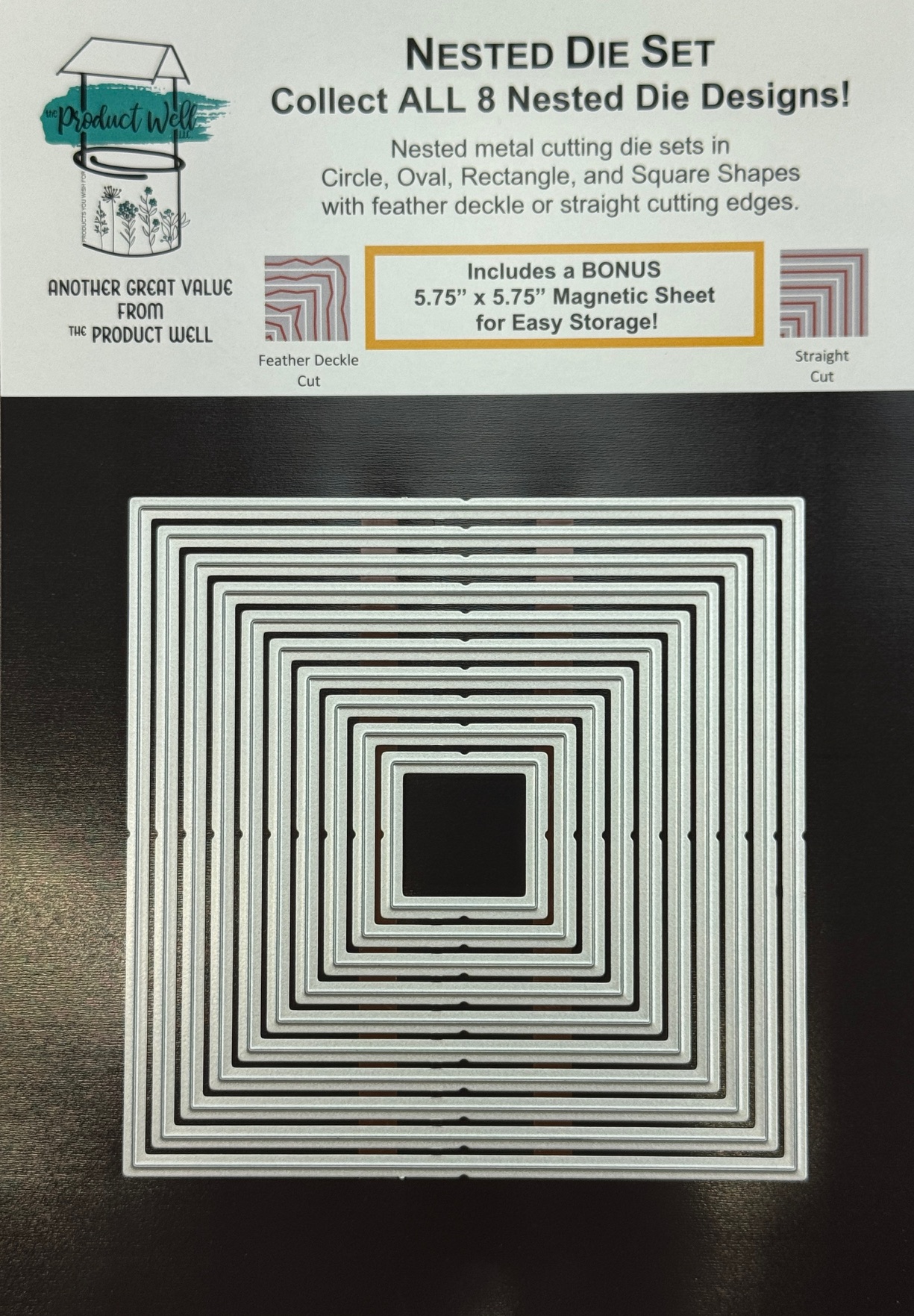 PRODUCT WELL DIE NESTED SQUARE