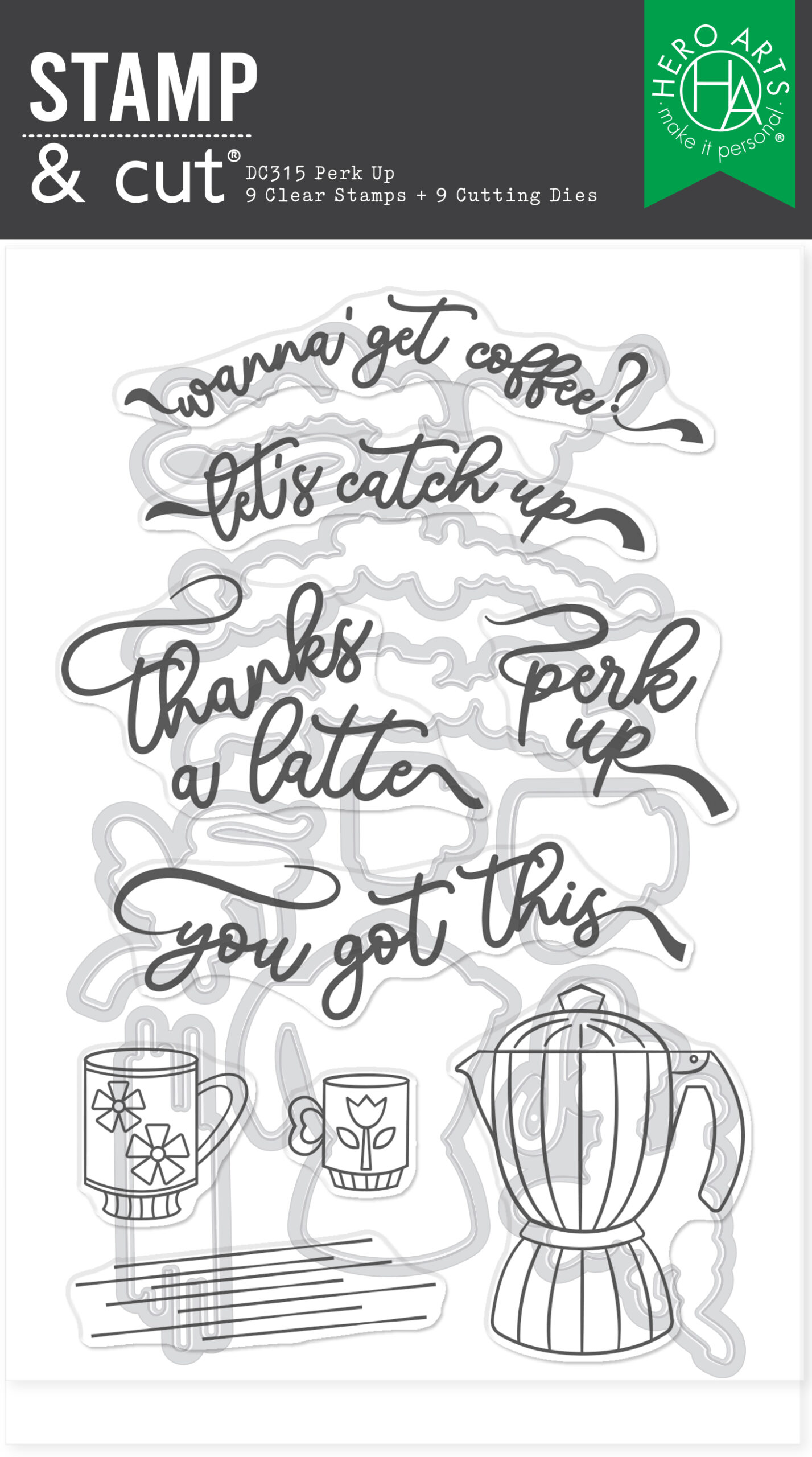 Hero Arts Perk Up Stamp & Cut