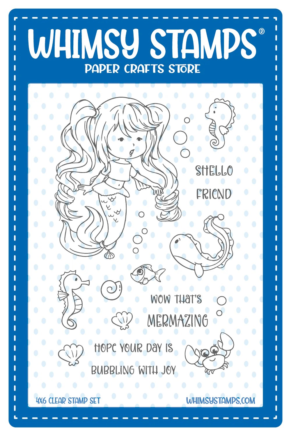 Whimsy Stamp Mermaid Kids Girl