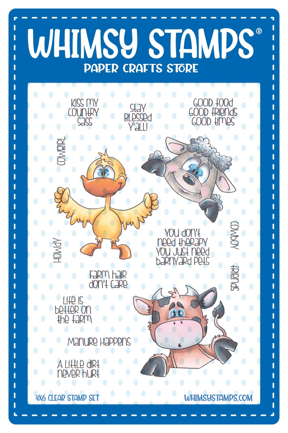 Whimsy Stamp Barnyard Friends