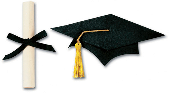 EK Jolee Boutique Large Grad Cap & Scroll