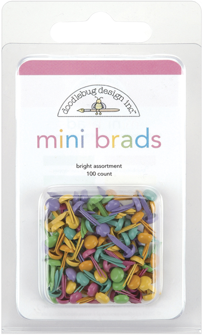 DOODLEBUG MINI BRAD BRIGHT ASSORTMENT