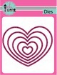 PINK & MAIN DIE DOUBLE STITCH HEART