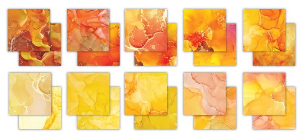 CRAFT CONSORTIUM 12X12 INK DROPS SUNSET