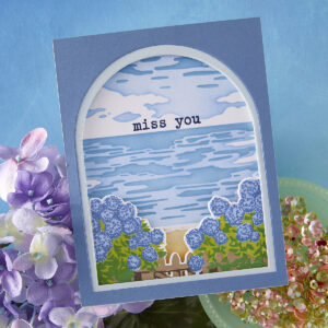 Hero Arts Coastal Blooms Heroscape Stamp & Cut Set From the Seaside Blooms Collection