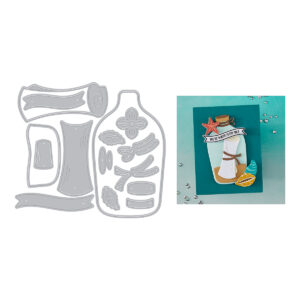 Hero Arts Message in A Bottle Etched Dies From the Summer By the Shore Collection