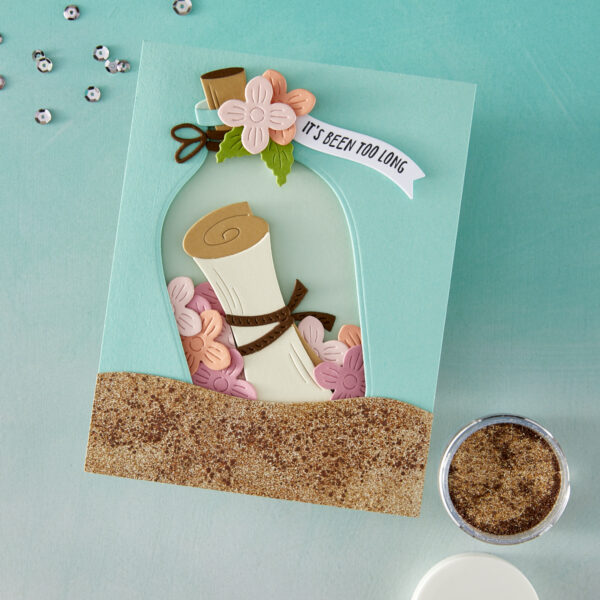 Hero Arts Message in A Bottle Etched Dies From the Summer By the Shore Collection