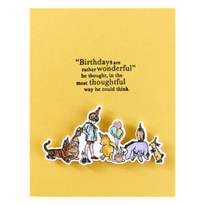 Spellbinders Woo Hoo! Coordinating Etched Dies For Coordinating Stamp Set From the Say Cheese Classic Pooh Birthday Collection By Simple Stories