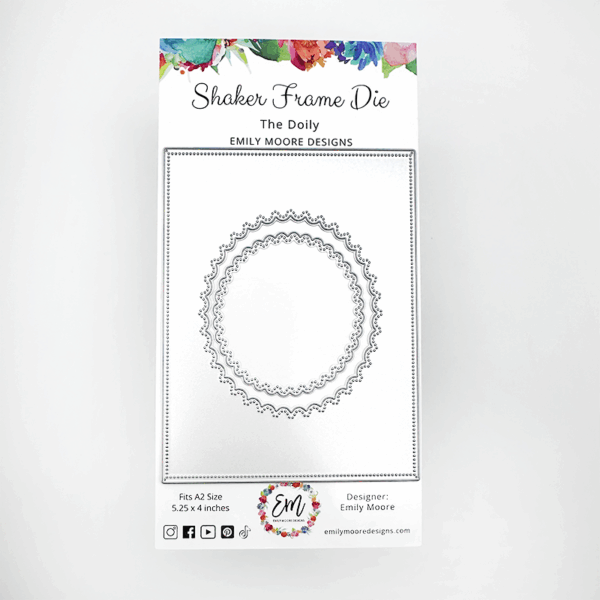 Emily Moore Designs Dies the Doily Shaker