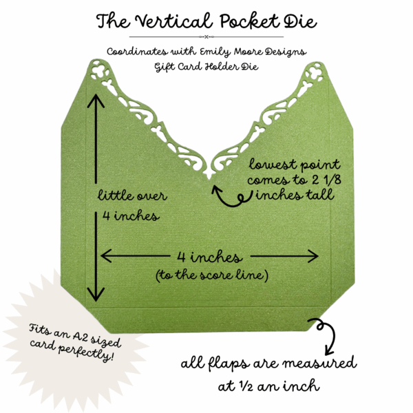 Emily Moore Designs Dies Vertical Pocket
