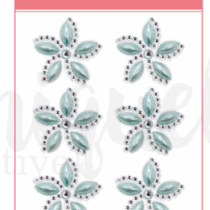 Uniquley Creative Pearl Posy Stickers Blue