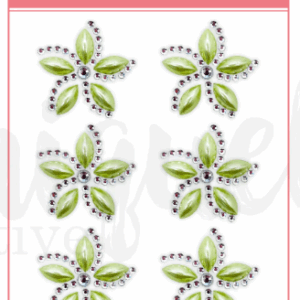 Uniquley Creative Pearl Posy Stickers Green