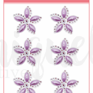 Uniquley Creative Pearl Posy Stickers Purple