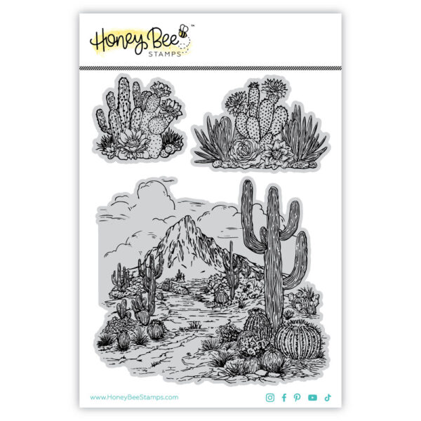 Honey Bee Out West 5X7 Red Rubber Set