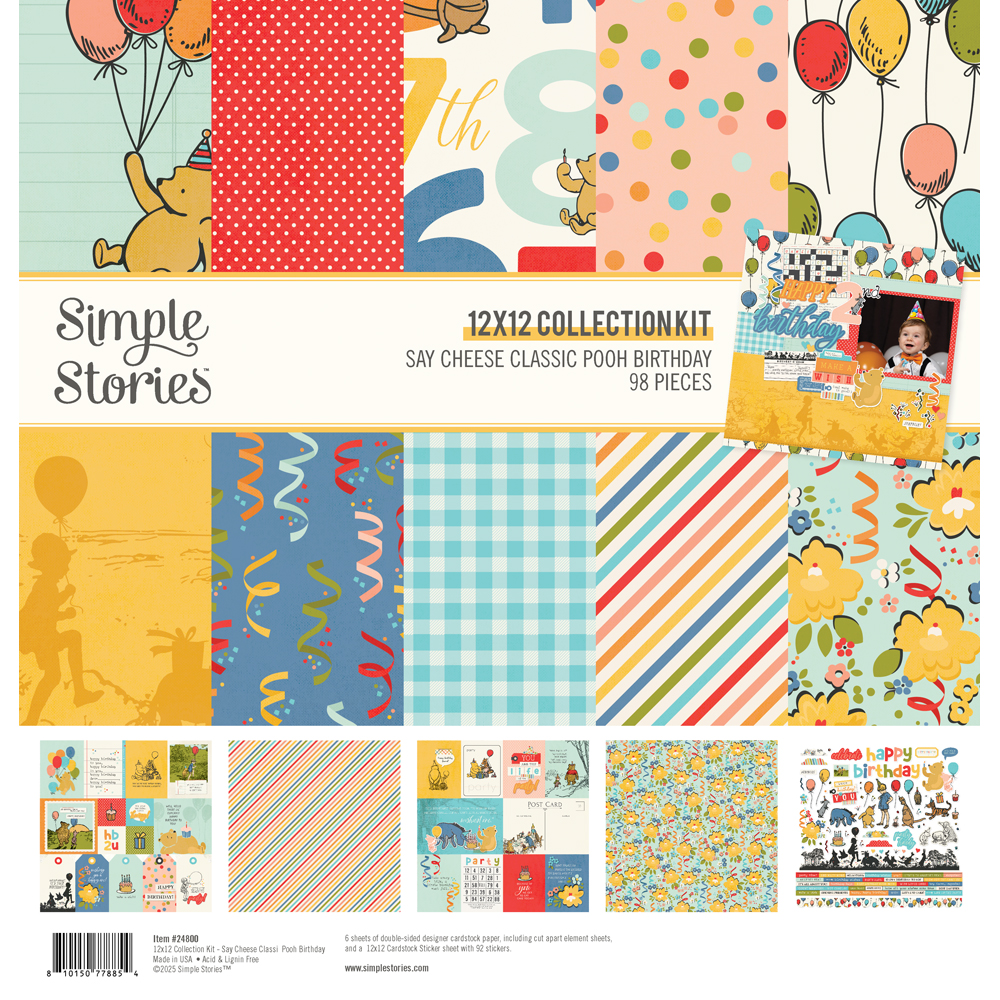 Simple Stories Say Cheese Classic Pooh Birthday Collection Kit