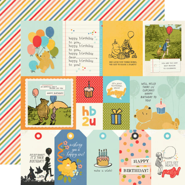 Simple Stories Say Cheese Classic Pooh Birthday Elements 1 Simple Stories Say Cheese Classic Pooh Birthday Elements 1