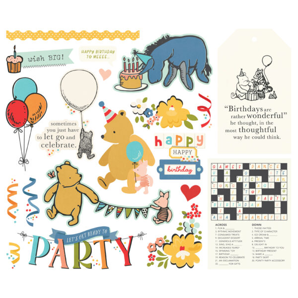 Simple Stories Say Cheese Classic Pooh Birthday Big Bits & Pieces