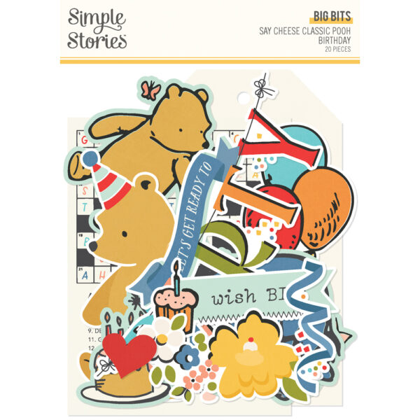 Simple Stories Say Cheese Classic Pooh Birthday Big Bits & Pieces
