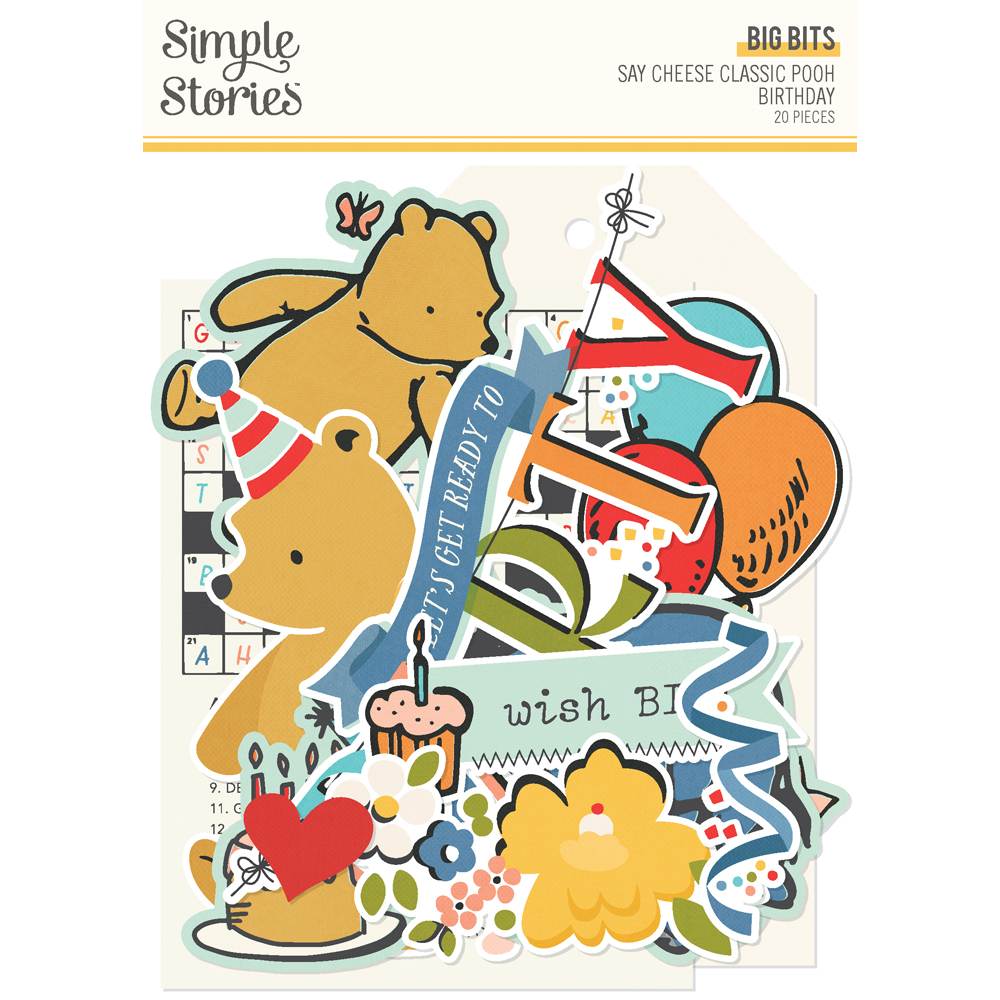 Simple Stories Say Cheese Classic Pooh Birthday Big Bits & Pieces