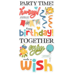 Simple Stories Say Cheese Classic Pooh Birthday Foam Stickers