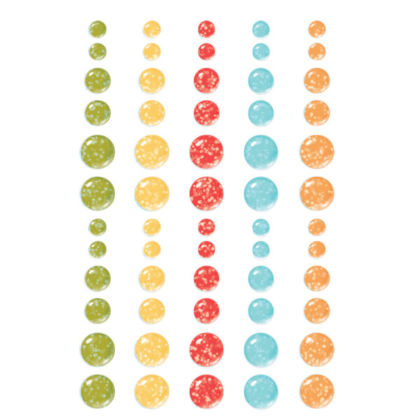 Simple Stories Say Cheese Classic Pooh Birthday Glitter Enamel Dots