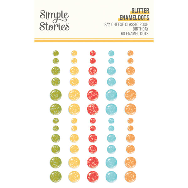 Simple Stories Say Cheese Classic Pooh Birthday Glitter Enamel Dots Simple Stories Say Cheese Classic Pooh Birthday Glitter Enamel Dots
