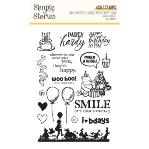 Simple Stories Say Cheese Classic Pooh Birthday Stamps Make A Wish!