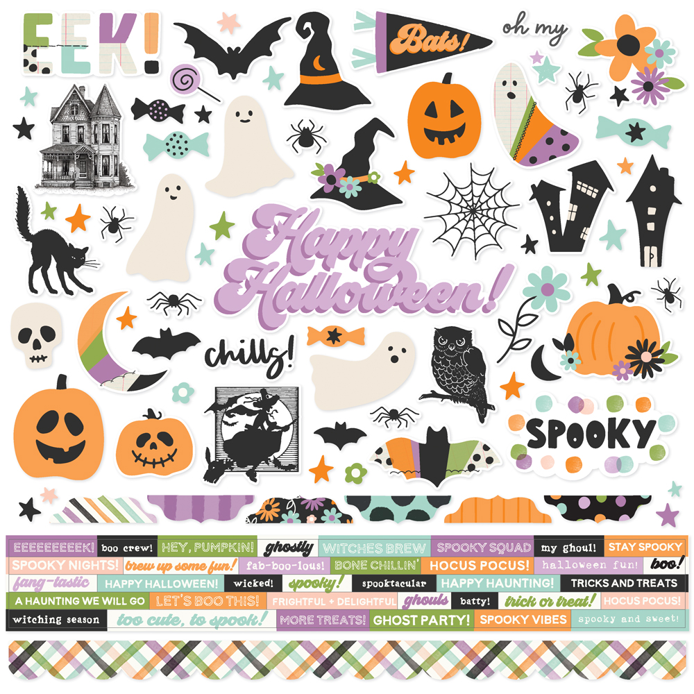 Simple Stories Spooky Things Cardstock Stickers