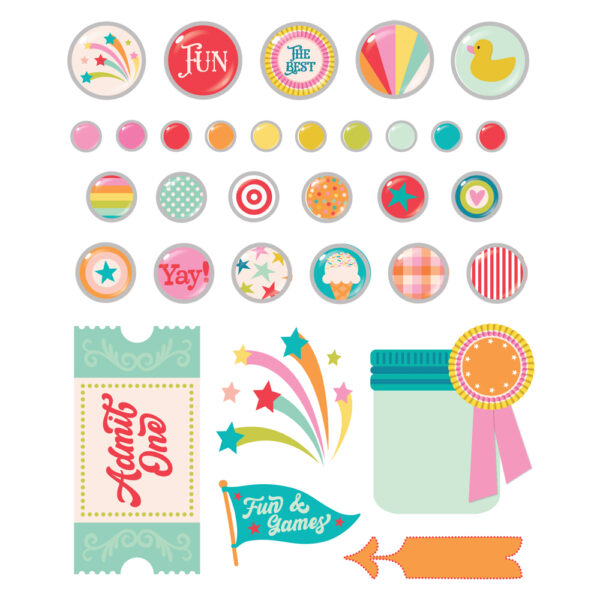 Simple Stories Fun Times Decorative Brads