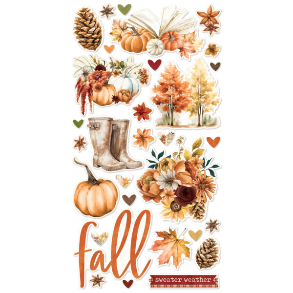 Simple Stories Simple Vintage Autumn Breeze 6X12 Chipboard