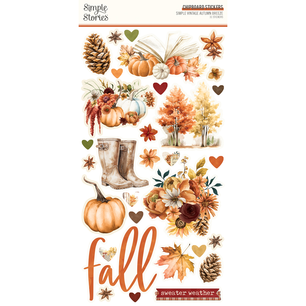 Simple Stories Simple Vintage Autumn Breeze 6X12 Chipboard