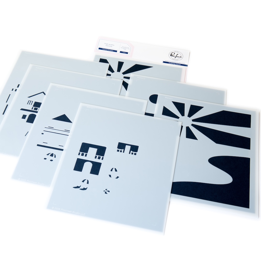 Pinkfresh Stencil Coastal Paradise