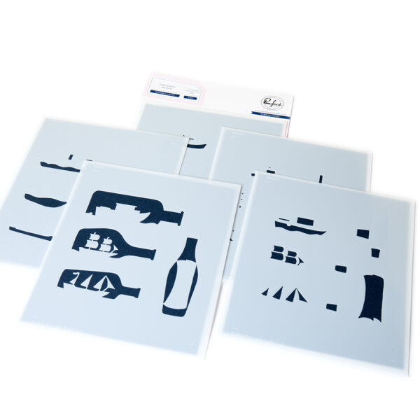 Pinkfresh Stencil Message in A Bottle