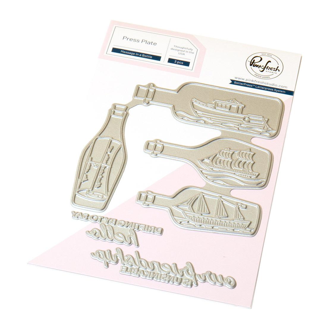 Pinkfresh Press Plate Message in A Bottle