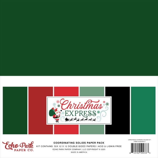Echo Park Christmas Express Solids Kit Echo Park Christmas Express Solids Kit