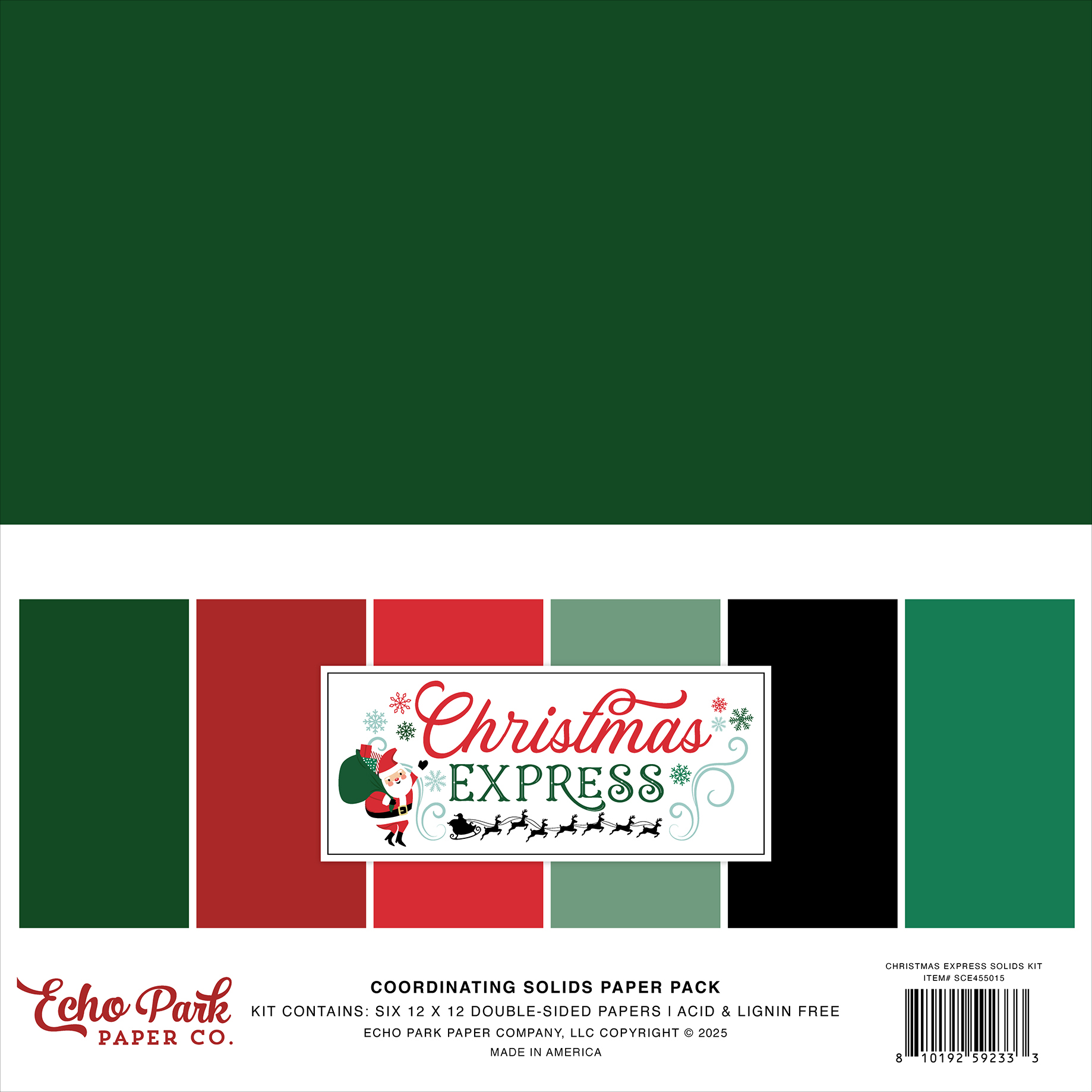 Echo Park Christmas Express Solids Kit