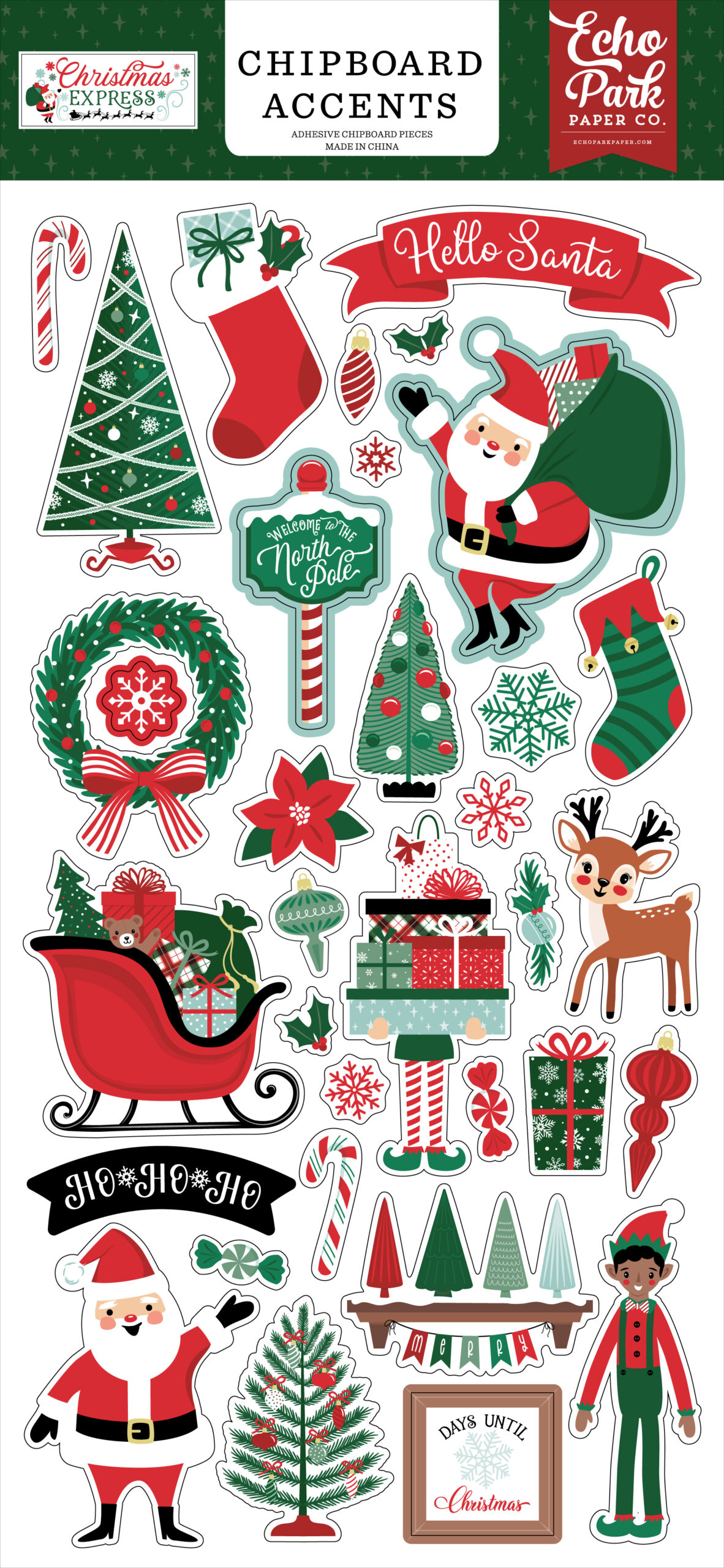 Echo Park Christmas Express Chipboard Accents