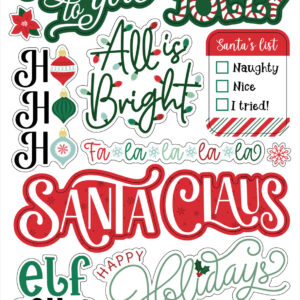 Echo Park Christmas Express Chipboard Word & Phrases