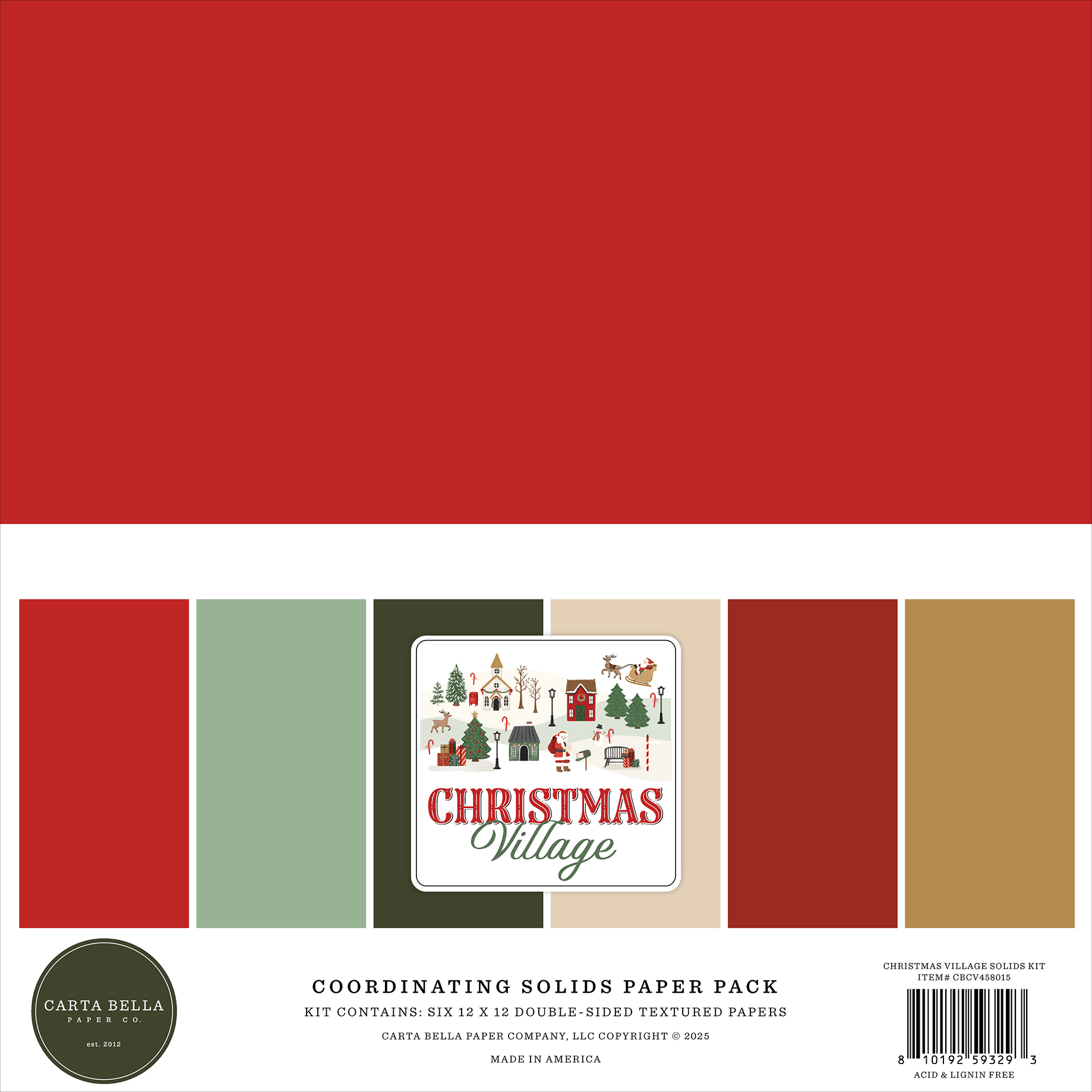 Carta Bella Christmas Village Solids Kit