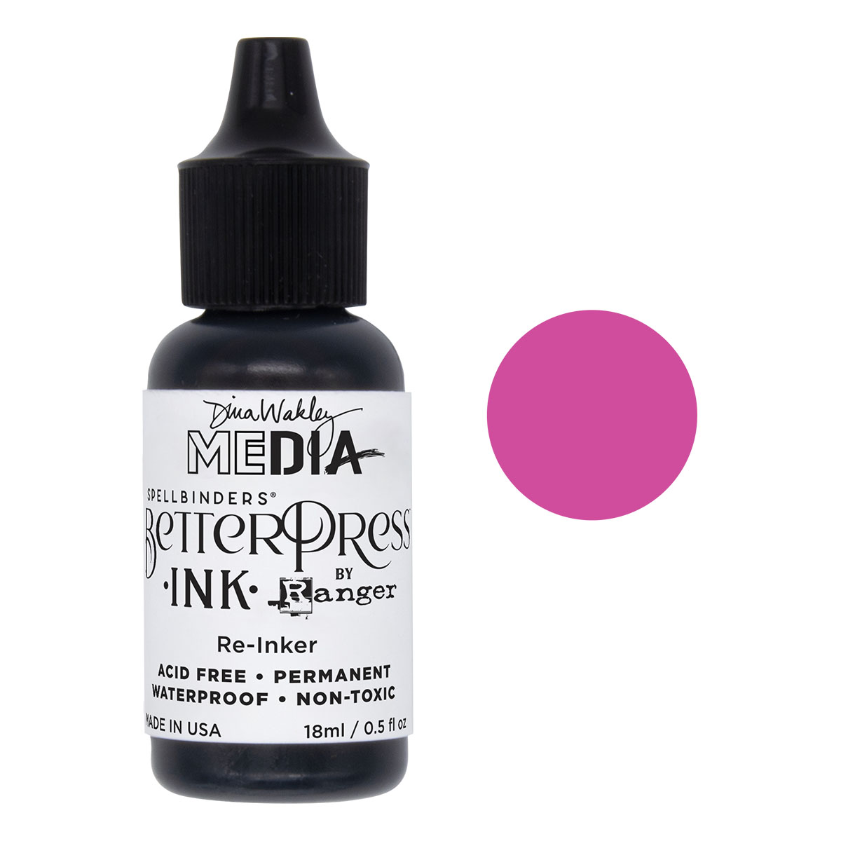 Spellbinders Magenta Betterpress Reinker By Dina Wakley
