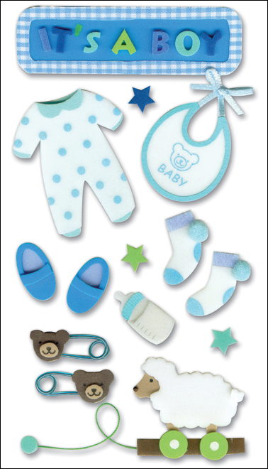 EK JOLEE'S FOAM STICKER BABY BOY