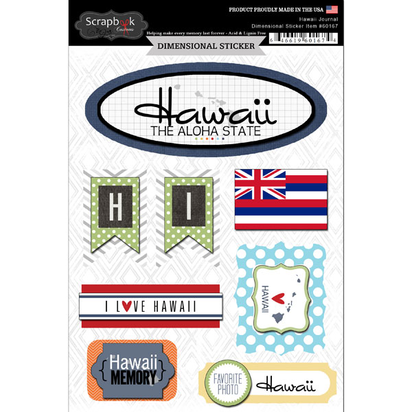 SCRAPBOOK CUSTOMS 3D STATE HAWAII