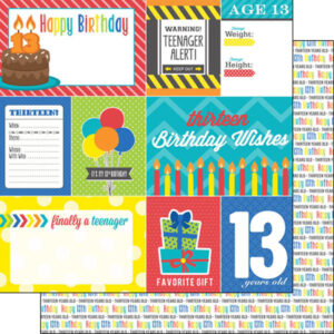 SCRAPBOOK CUSTOMS 12X12 BIRTHDAY 13TH