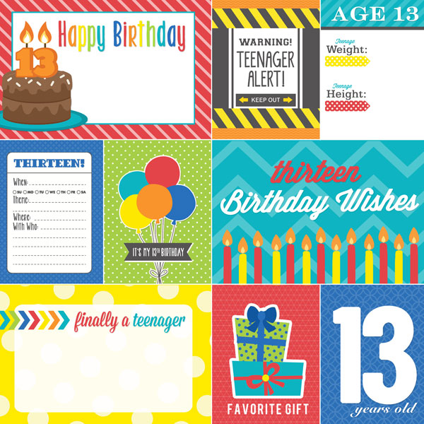 SCRAPBOOK CUSTOMS 12X12 BIRTHDAY 13TH