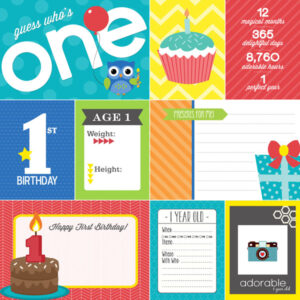 SCRAPBOOK CUSTOMS 12X12 BIRTHDAY 1ST