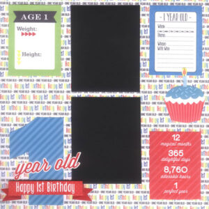 SCRAPBOOK CUSTOMS 12X12 BIRTHDAY 1ST